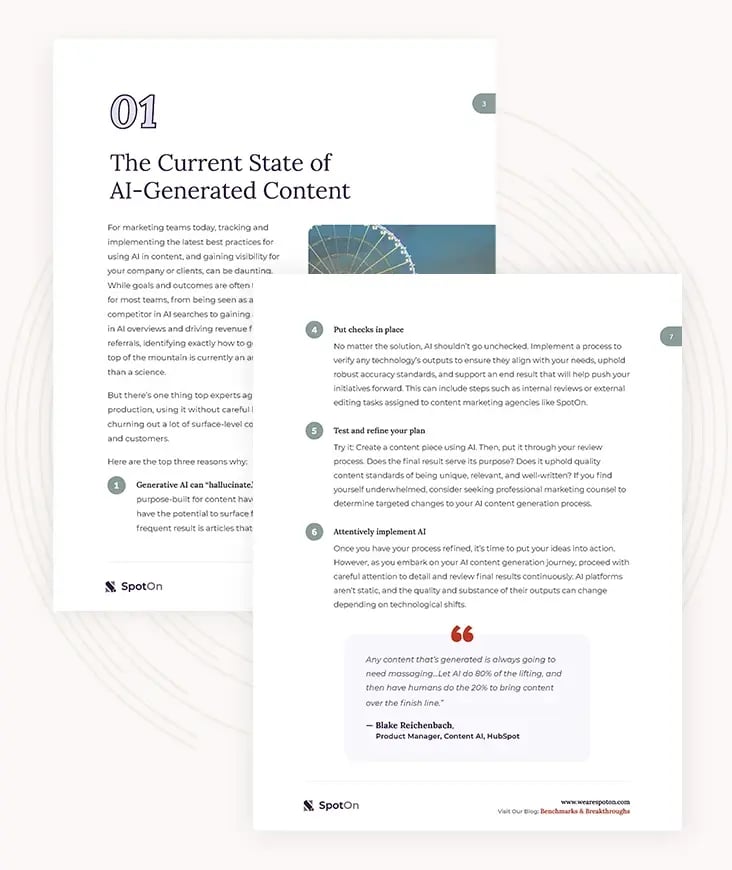 SpotOn Ebook Pages AI Content Generation Guidelines
